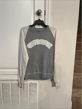 G-Star Gray and Light Gray Raglan Sweatshirt, SIZE M